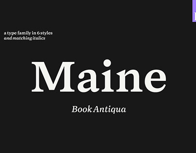Maine -Book Antiqua Family
