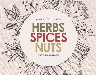 Herbs • Spices • Nuts – labels