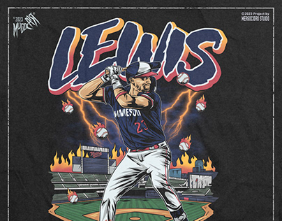 Baseball (Royce Lewis) design for T-shirt