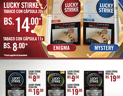 Lucky Strike - Lista de Precios