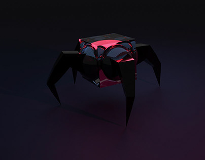 Animated 3D Robotic Spider