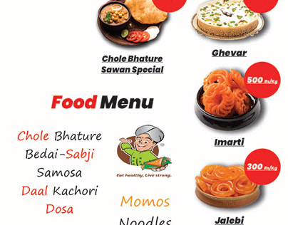 food menu banner (standee)
