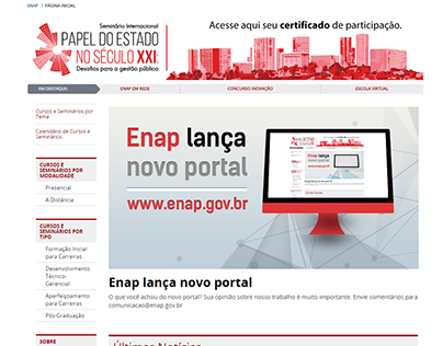 Novo Portal da Enap - Site do Governo
