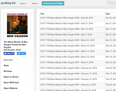 The Many Moods of Ben Vaughn on podbay.fm