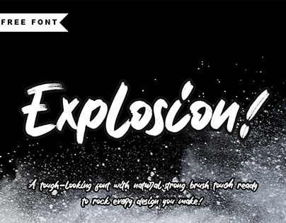 EXCLUSIVE FREEBIE | Explosion Strong Brush Font