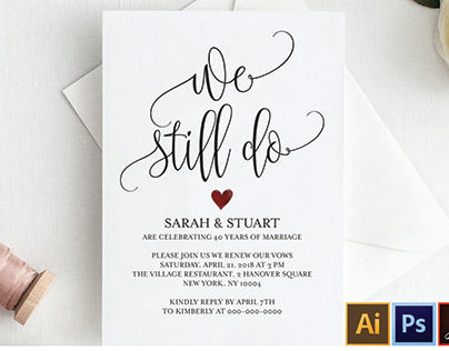 Wedding invitations Editable template Wedding