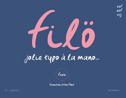 Filö, FREE Handwritten font