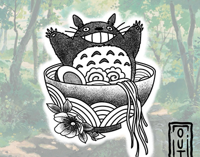 Totoro tattoo sketch