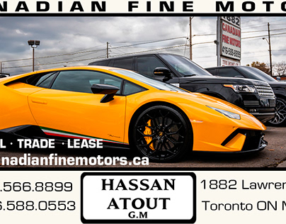 Business Card for Toronto auto dealer (not produced)