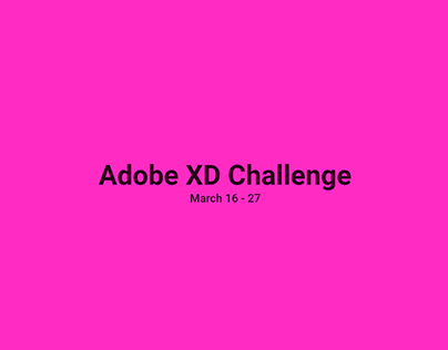 The Adobe XD Xhallenge