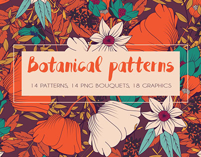 Botanical patterns and graphics