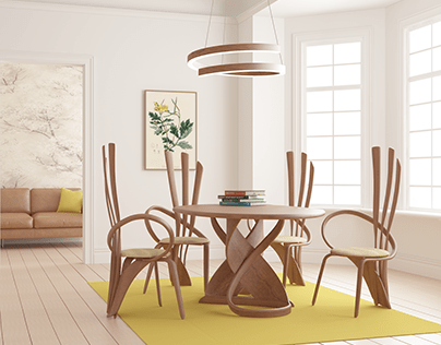 Sunlit Dining Room feat. furniture by Actual Design