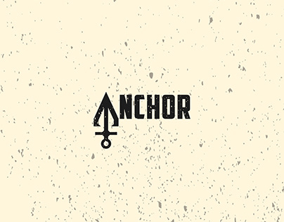 Anchor concept creative typography logo design