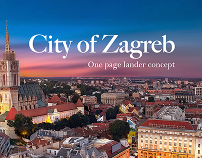City of Zagreb - One page lander concept