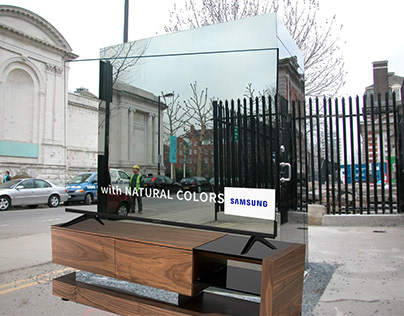 Guerilla marketing that shows the color quality.