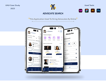 Advocate Search - Hiring App Case Study - UX UI Design