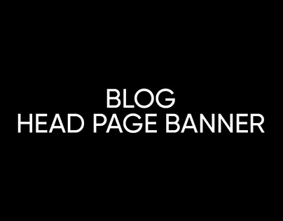 Blog Head Page Banner