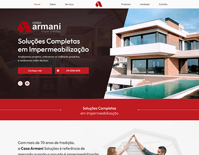Site Institucional & Produtos | Casa Armani