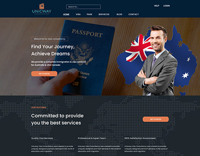 website Landing page - visa consultants