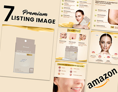Project thumbnail - Acne Pimple listing images || Infographics || Lifestyle