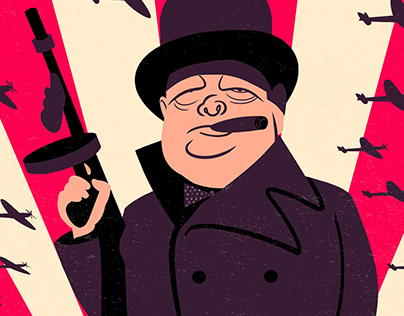 Churchill with a Tommy Gun - Animated