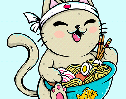 Illustration "Ramen Cat"