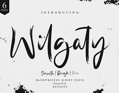 Wilgaty Script Fonts - 3 Stroke Variants