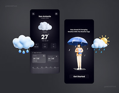 Weather Mobile App UI Design