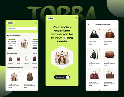 Torbo Bag App UI