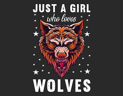 Just A Girl Who Loves Wolves t-shirt