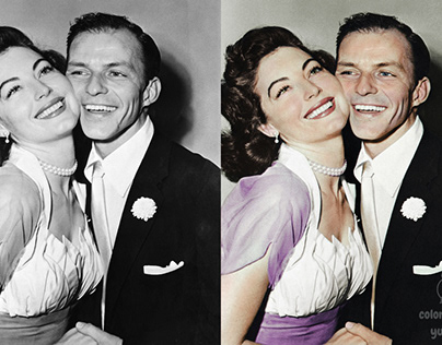 Manual colorization, Frank Sinatra and Ava Gardner