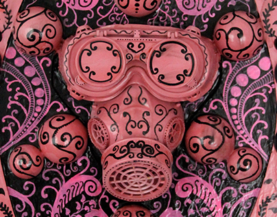 Pink Roccoco Gas Mask