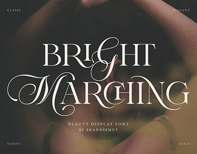 FREE FONT || Bright Marching - Beauty Display Font