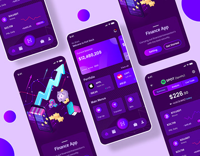 Finance Mobile Banking App UI Template design