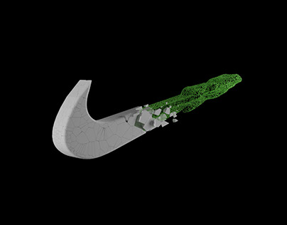 Nike Logo Animation with Particles & Cell Fracture