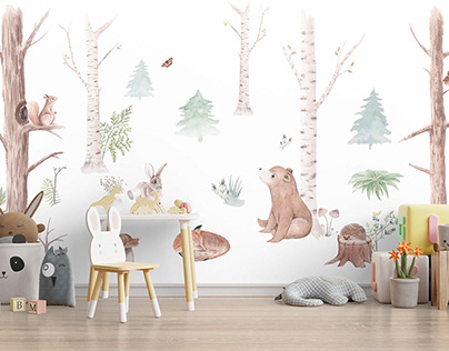 Woodland animals for nursey decor