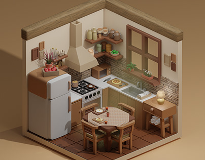 A Wooden Kitche