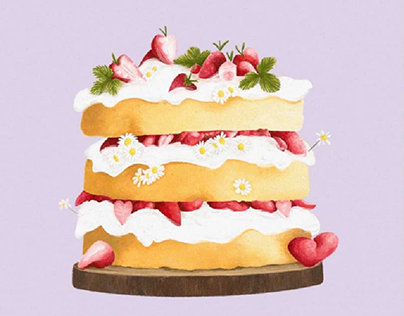 Le naked cake à la fraise
