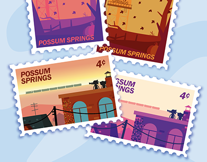 Possum Springs Postage Stamps