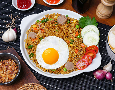 Indonesian traditional food nasi goreng fried rice