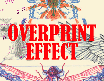 overprint effect poster