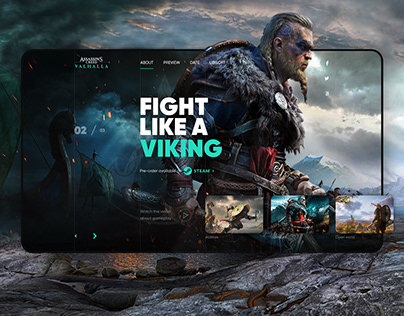 Assassin’s Creed Valhalla. Homepage concept