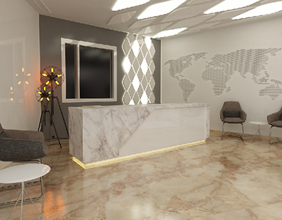 interior design concept for reception area