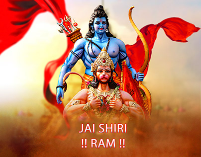 "Divine Duo: Lord Shri Ram and Hanuman Ji"