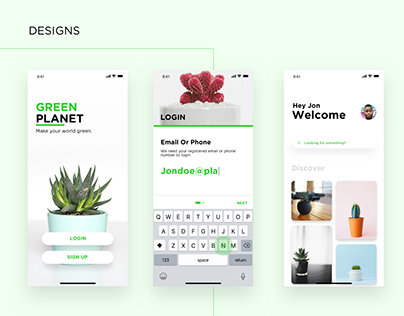 UI/UX Design concept : Green Planet