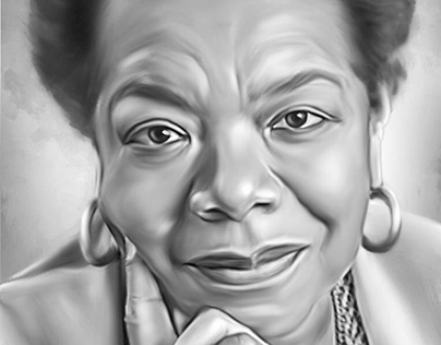 Maya Angelou Digital Oil Style Painting by Wayne Flint
