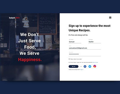 10 out of 100 Days DailyUI #001 to #010