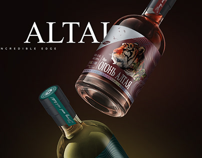 Label design for "Fire of Altai" balsam