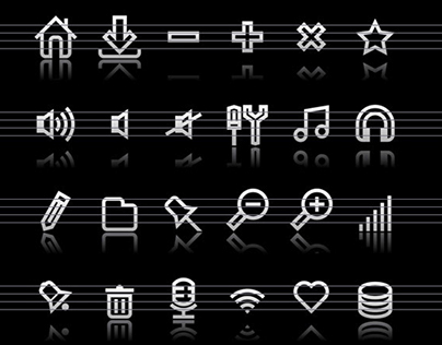 Simple Icons on Black