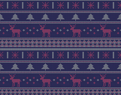 Christmas sweater seamless knitting pattern